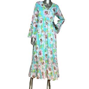 NWT Debbie Katz Lulu Dress Cotton Bohemian Floral (008)